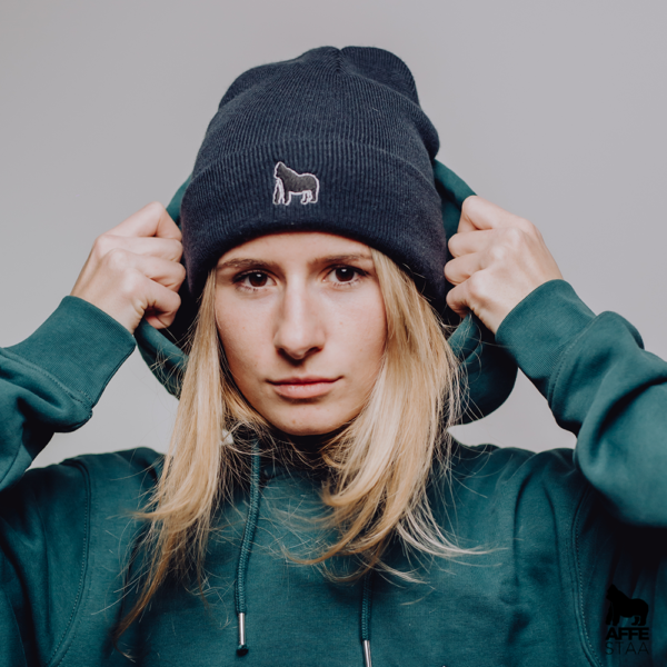 dark blue unisex beanie